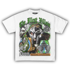Mf Doom The Illest Villain Graphic Tee T-shirt Unisex Cotton Crewneck Casual