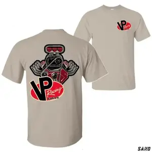 Men's VP Racing Fuels V8 Engine Graphic T-Shirt, Shortleeve Round Neck Classic Fabric, Smooth Soft Comfortable, Tropical Car Lover Summer Menswear, Full Sizes & Colors - LORA ATCHER