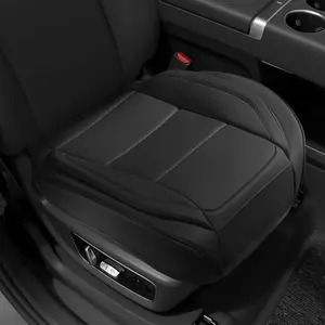 2 count  Seat Cover Front PU Leather Seat Covers Universal Bottom Seat Covers for  ,Sedan,,SUV (Black-Front Bottom 2 count)