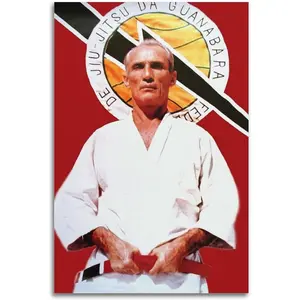 Helio Gracie Famed Brazilian Jiu-Jitsu Grandmaster Poster Canvas Print Wall Art Modern Classroom Kitchen Bedroom Room Aesthetics Decor 12x18inch(30x45cm) Unframe-style