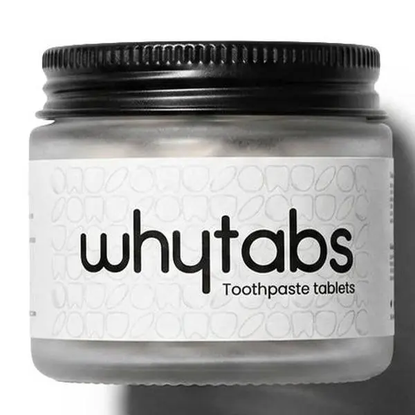 Whytabs Original Fluoride-Free Toothpaste Tablets - 1-Month Supply, Tea Tree & Peppermint Flavor, Single Item Dental Care Toothpastes for Daily Oral Care Brush Use