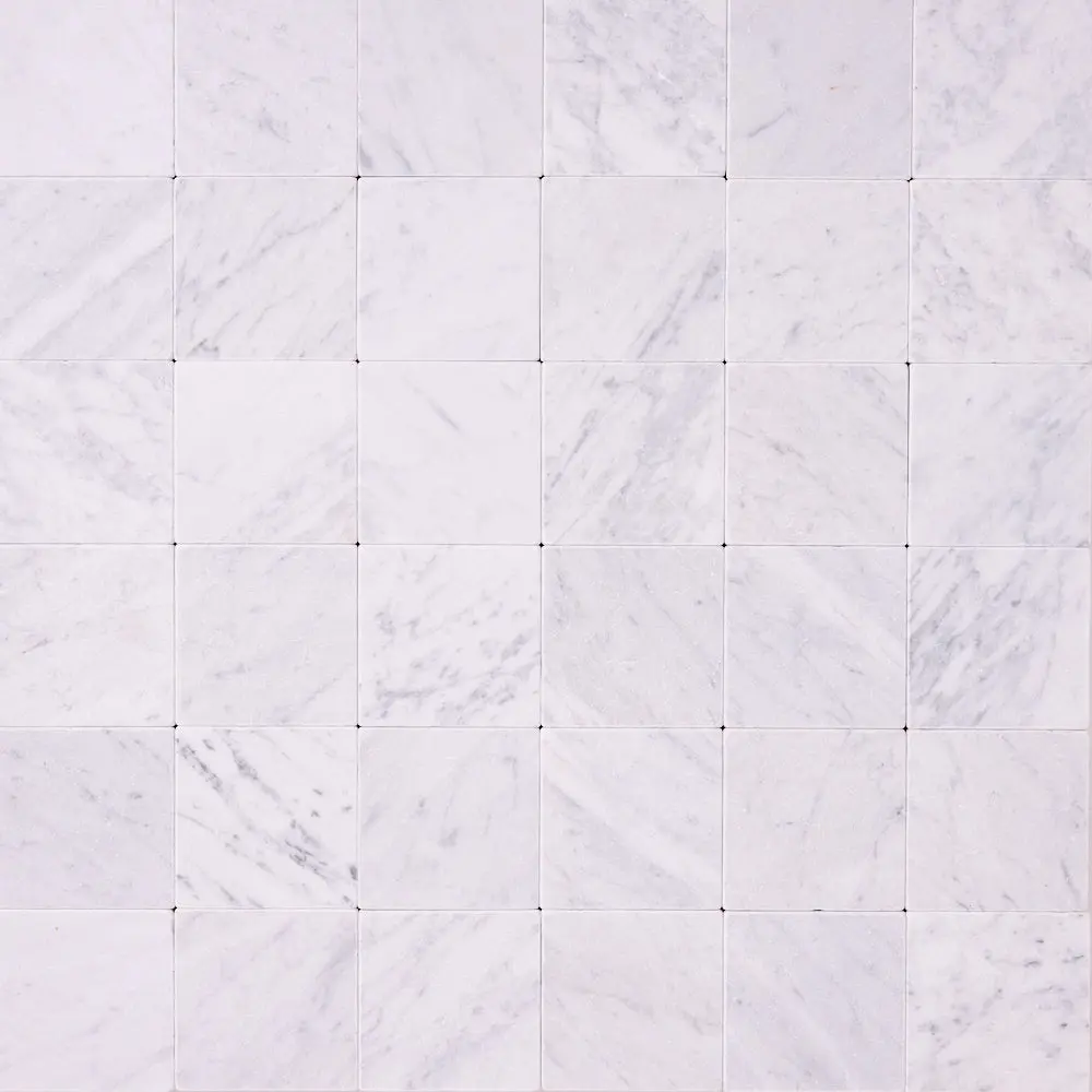 Carrara White Marble 4x4 Tumbled Tile Sample