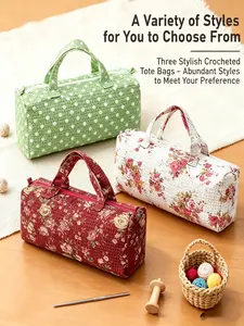 Large Capacity Yarn Storage Bag, 44x18x16cm, Home Organization, Travel Organizer, Three Colors Available, Yarn Exit, Side Pocket