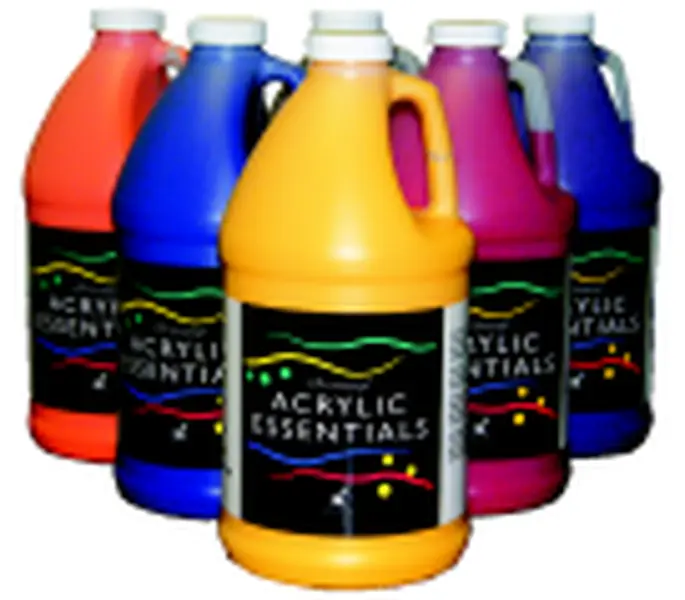 Chroma 1296497 Chromacryl Secondary Acrylic Ink Essential Set - 0.5 Gal Bottle Pack, 6 Assorted Colors, for Block Printing, Silk Screening