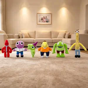 Creative quirky cartoon alien plush toy, multi-colored design, stress-relief home decoration, home decor pillow, birthday gift
