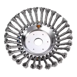 6-inch & 8-inch Steel Grass Trimmer Head for Gasoline Lawnmower - Universal Weeding Wheel & Brush Attachmen