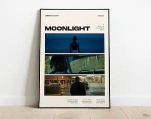 Moonlight Movie Poster, Modern Movie Poster Print, Moonlight Poster Wall Decor, DIGITAL FILES