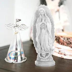 Our Lady of Guadalupe Statue, Religious Decoration, Elegant Hand Engraved Religious Figure Ornament, Home Decor, Faith and Inspiration Perfect Gift, Angel