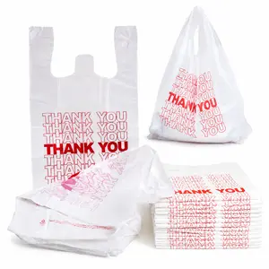 Thank You Plastic Bags - 11.5in x 6.5in x 22in - 1000 Pack - Durable Shopping Bags, Convenient for Retail & Grocery Use