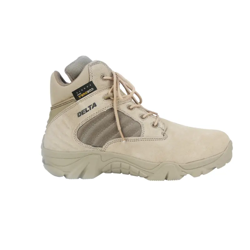 Men'S Solid Color Delta Tactical Boots - Low Cut, Non-Slip Comfort Hiking Boots for Desert and Jungle Outdoor Activities, All-Season Training Boots, Rubber Sole, EVA Insole, Round Toe, Outdoor Hiking Boots|Low Cut Boots|Rubber Sole Boots