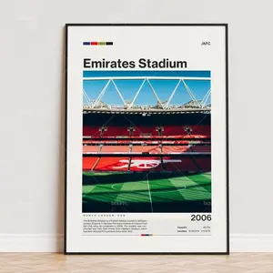 Emirates Stadium Poster, Arsenal Poster Print, Football Stadium Poster, Premier League Soccer Art, Sports Poster, Soccer Fan Gift Print