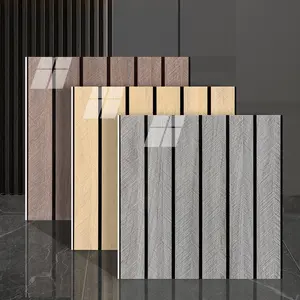 Self-Adhesive Waterproof Wall Stickers, PVC+xpe Thickened Easy-To-Apply Tiles, Wood Grain Grid Pattern TV Background Decor