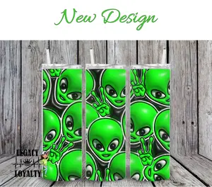 Inflated Alien Tumbler Drinkware Flasks Reusable Steel Stainless Portable Water Bottles tumbler