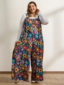 【Easter's Haul】【Work Appropriate】 Bloomchic 2-In-1 Polka Dot Neck-Tie Jumpsuit 2026 Spring Break Gift,Spotlight,Summer wins,Deals for you days Floral Print Overalls Boho Casual Romper