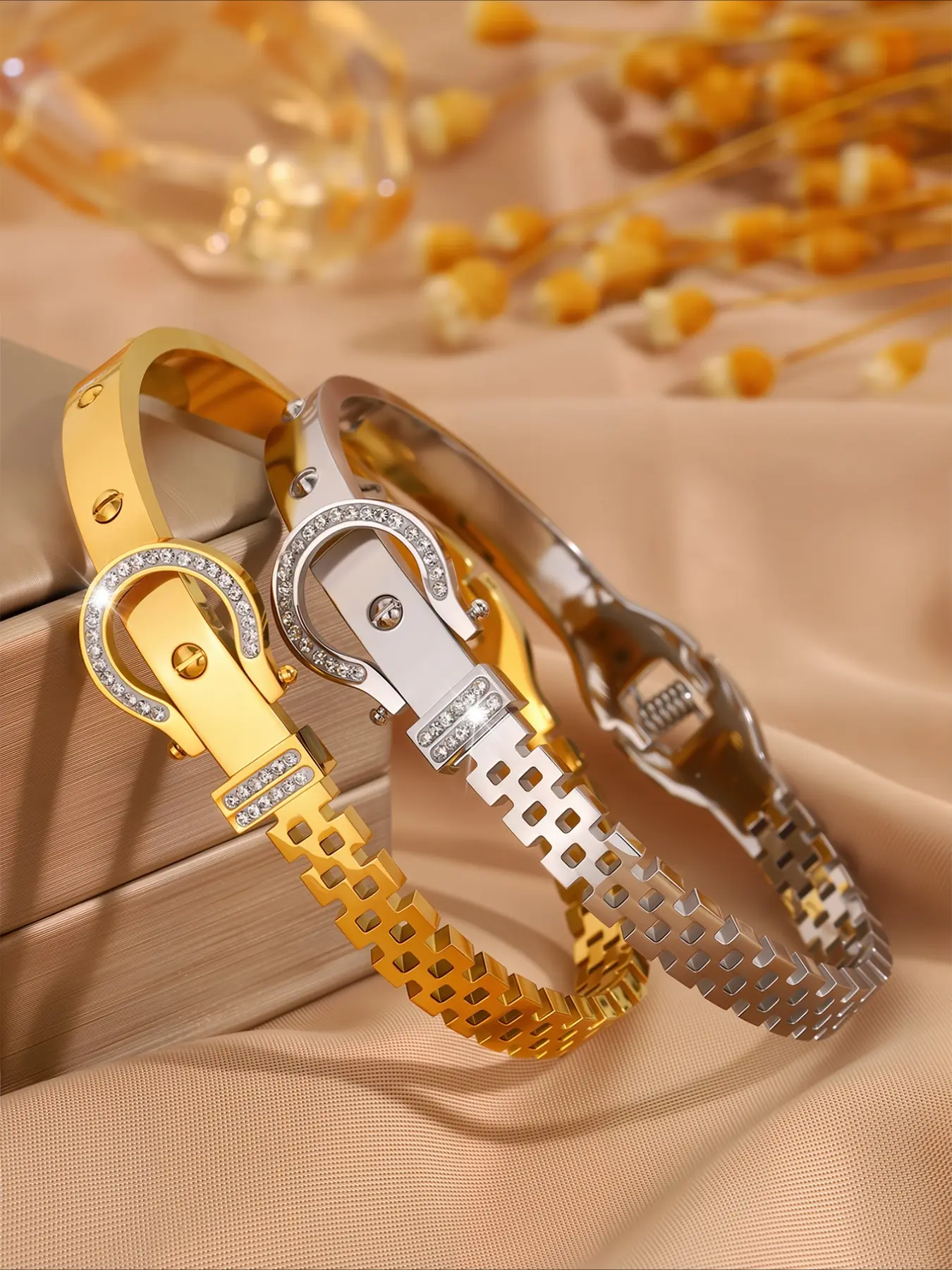 2pcs exquisite and fashionable stainless steel retro style bracelet, Stackable Bracelet, perfect for dating, parties, and gatherings, making it an ideal gift to showcase your charm