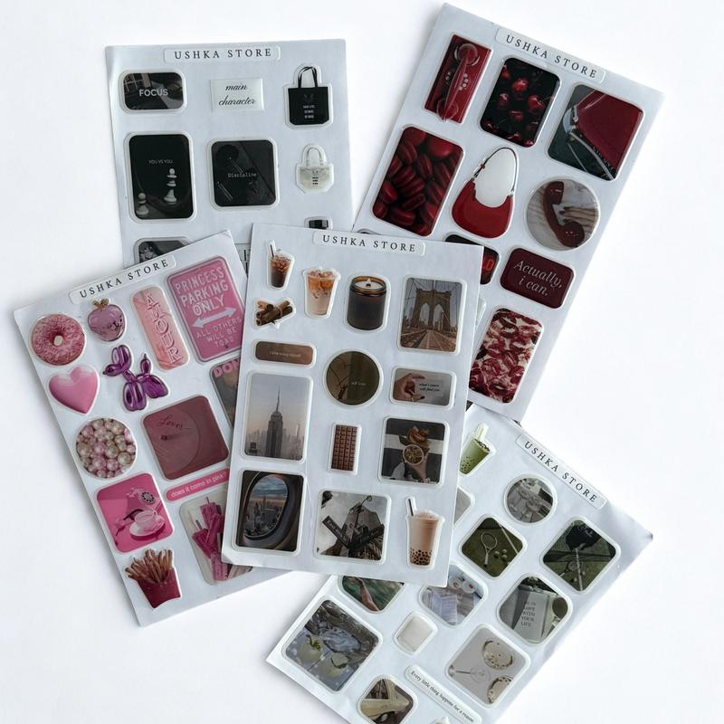 3D Epoxy Phone Stickers Set – Waterproof Domed Decals for Phone, Laptop Glossy Bubble Stickers