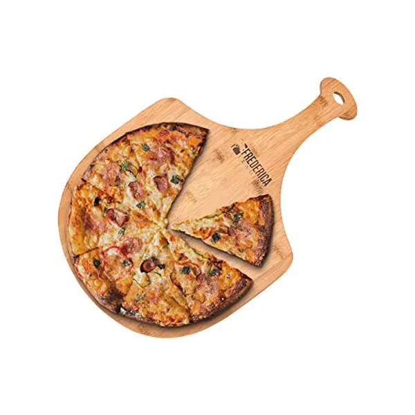 Premium Natural Bamboo Pizza Peel Paddle and Cutting Board (For Pizza, Fruit, Vegetables, Cheese)