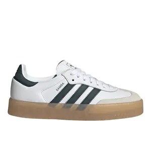 adidas Womens Sambae Lace Up Sneakers Shoes Casual - White