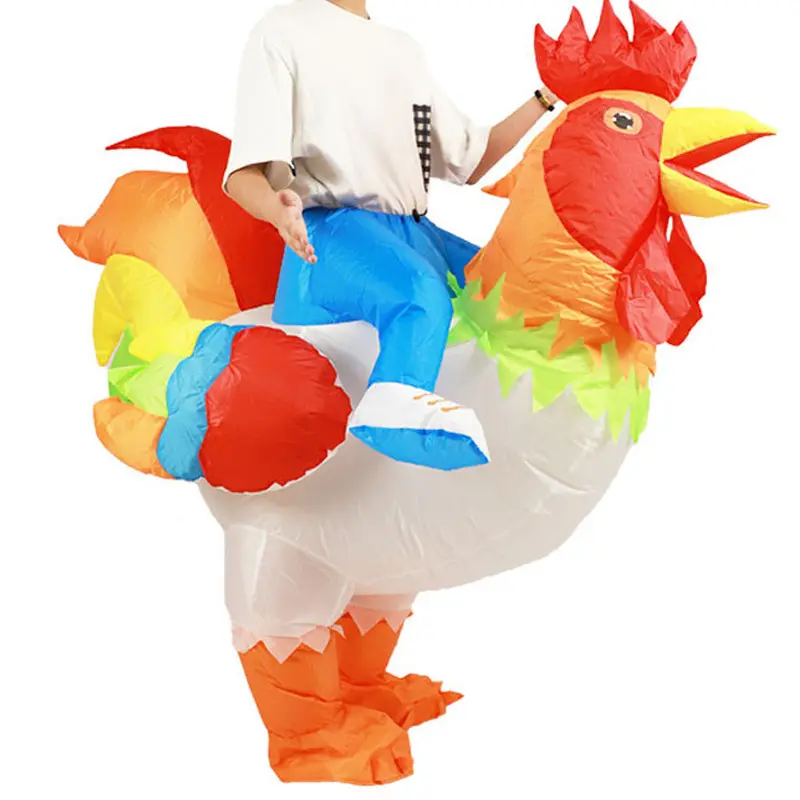 Rainbow colored rooster