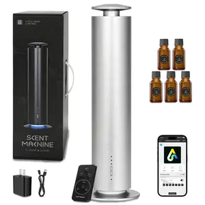 Triple Control Rechargeable Scent Diffuser Machine,  Aromatherapy Essential Oil Diffuser, 5×20ml Assorted Fragrance Essential Oils, Wide Coverage 1000 Square Feet for Commercial & Household Use