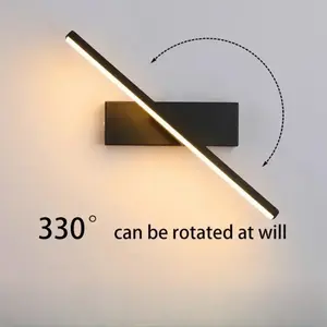 LED Rechargeable Wall Light Modern Rotatable Dimmable Adjustable Lighting for Living Room Bedroom Study Staircase Dressing Table Indoor Lighting No Wiring Required