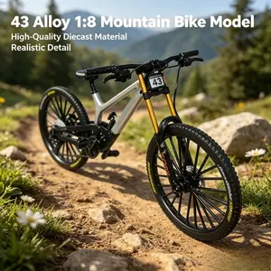 1:6 Scale Alloy Mountain Bike Desktop Mini Toy, Classic Bicycle Model for Collectors, Perfect Gift for Boys, Durable Metal Construction