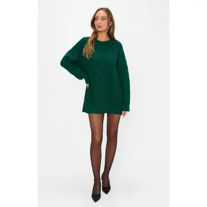 Emerald City Cable Knit Tunic Sweater