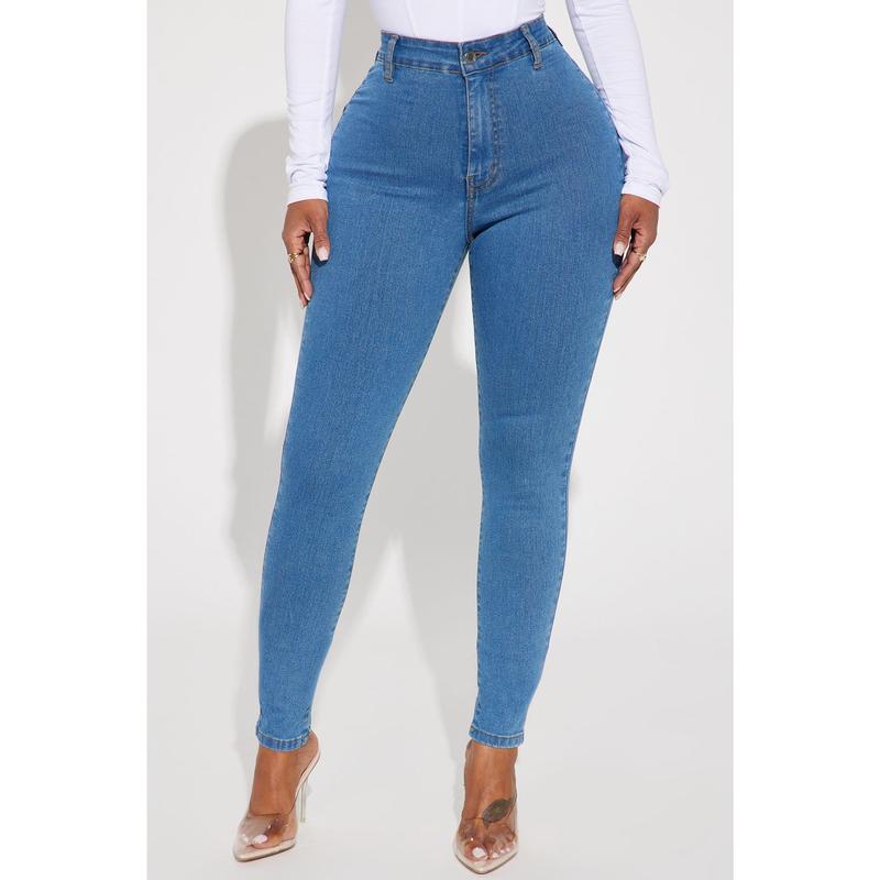 Enough Said High Stretch Skinny Jean - Medium Wash