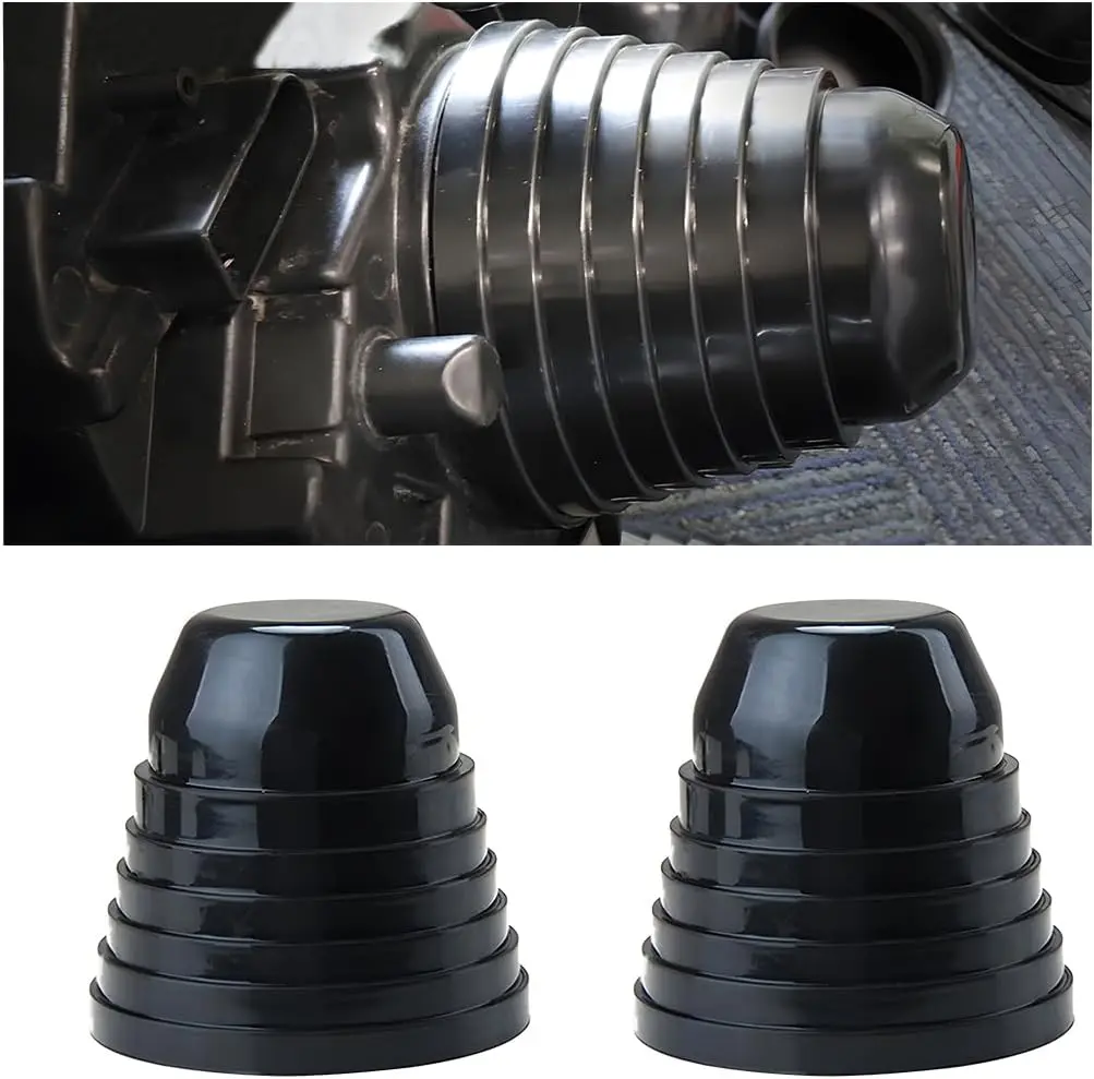 Mandark 2PCS Car Headlight Dust Covers, 100mm 4'' Dustproof Sealing Vehicle Forward Light Cap, Silicone Auto Front Lamp Protector with Threaded Fastening, Universal for SUV, Truck, RV
