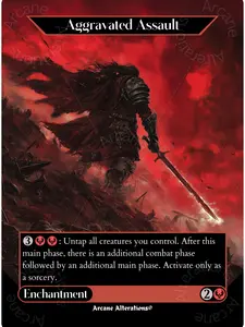 Aggravated Assault - Full Art Altered Art Custom Proxy Card