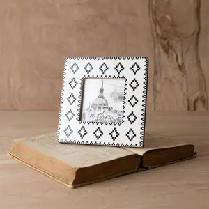 Rosalie 4x4 Photo Western Diamond Picture Frame Black Resin