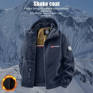 Men'S Heavy-Duty Thermal Full-Zip Hooded Jacket with Full-Zip Closure, Full-Zip Front & Zippered Pockets - Winter Warmth Coat, Full-Zip Outerwear for Cold Weather, Thick, Winter Jacket For Men, Winter Clothes For Men