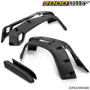 Pocket Extended Fender Flares Fit For Jeep Wrangler TJ 97-06 7" Wide Black 6PCS