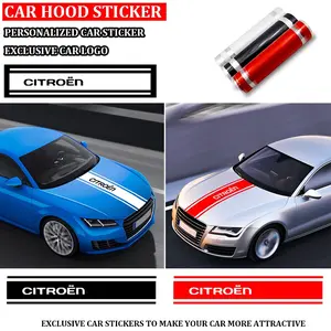 Citroen Car Model Specific Hood Decal Sticker, Car Decals, Classic Logo, Thin Film Material, Non-Damaging Original Paint Accessory
