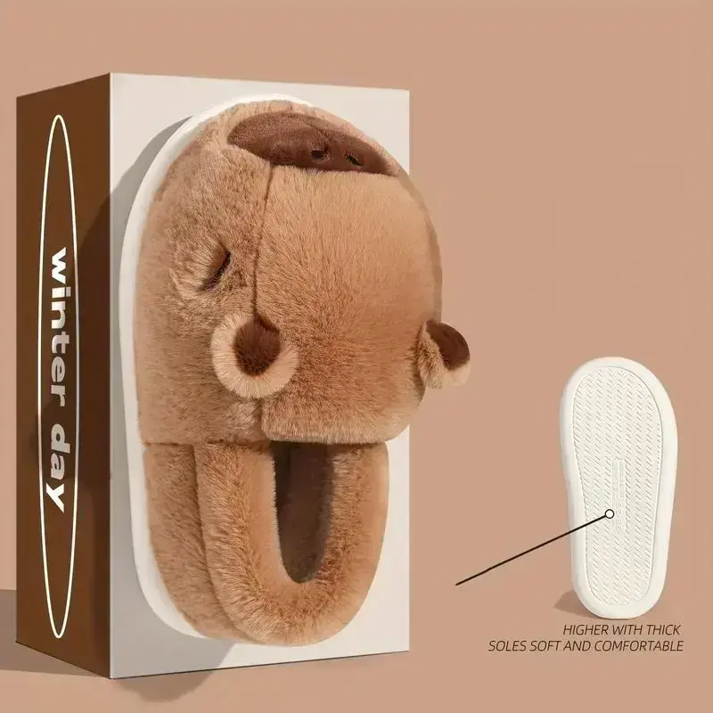 Capybara Cute Thermal Home Shoes, Plush Comfort and Casual Home Shoes-Autumn and Winter New Year and Christmas Gifts spellbound shoes Footwear Girl Capybara Cute Thermal Home Shoes, Plush Comfort and Casual Home Shoes-Autumn and Winter New Year and Christmas Gifts spellbound shoes Footwear Girl
