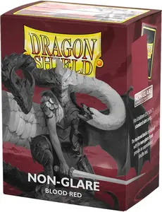 Dragon Shield Standard Size Card Non Glare Matte Sleeves 100ct - Blood Red - Smooth & Tough Premium TCG Sleeves