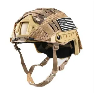 Adjustable Tactical Helmet with Helmet Cover, PJ Type Protective NVG Mount Helmet for Cosplay, Hunting, Shooting & Airsoft Enthusiasts