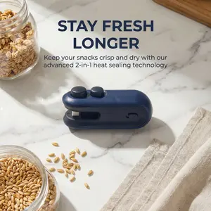 Mini sealing machine - Small household plastic sealing machine for snacks - Anti-humidity sealing device for plastic bags - Portable hand-operated plastic bag sealing machine