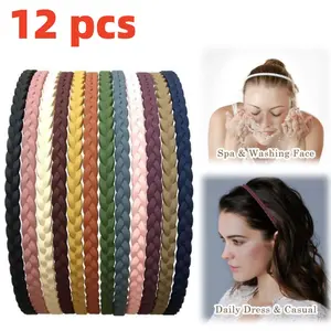 12 Pcs 5.5in x 5in Plastic Headband, Thin Headbands for Women,  Girls Head Bands Combing Hairbands Hair Accessories for Girls, and Women,Textiles & Soft Furnishings