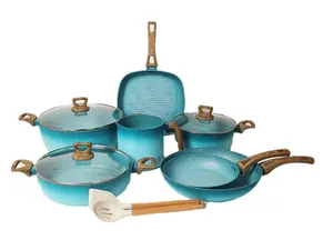 Neware TURQUOISE Terracotta 12 piece cookware