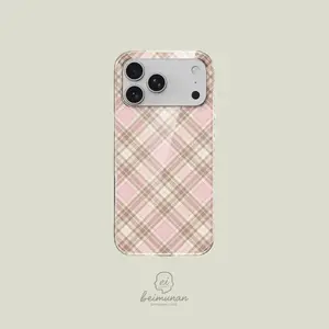 Plaid Pattern, Two-In-One Protective Cellphone Case, Compatible with iPhone 17pro Max 16 Plus 15pro 14pro Max 13plus 12pro 11 Series, Fashionable Gift