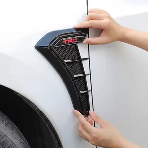 Black ABS Side Air Intake Covers with 3M Tape, No-Drill Exterior Styling Upgrade for Most Cars, Car Decals