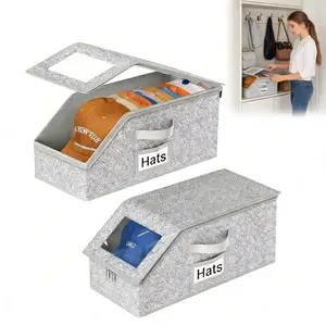 Baseball Cap Storage Box, Large-Capacity Foldable Organizer for Hats and Toys, Hat Boxes for Home Storage, Space-Saving Home Closet Organizer
