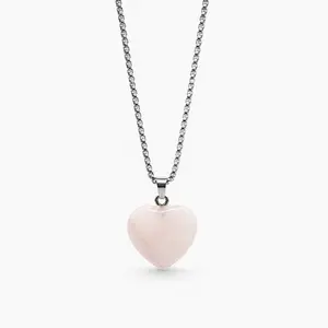 Rose Quartz Heart Necklace