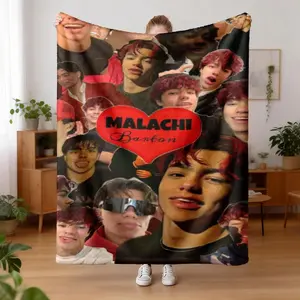 Comfortable Flannel Throw Blanket with Malachi Barton Photo Print, Custom Image Blanket, Warm and Durable for Sofa, Office, Bed, Camping, Travel, Ideal Holiday Gift