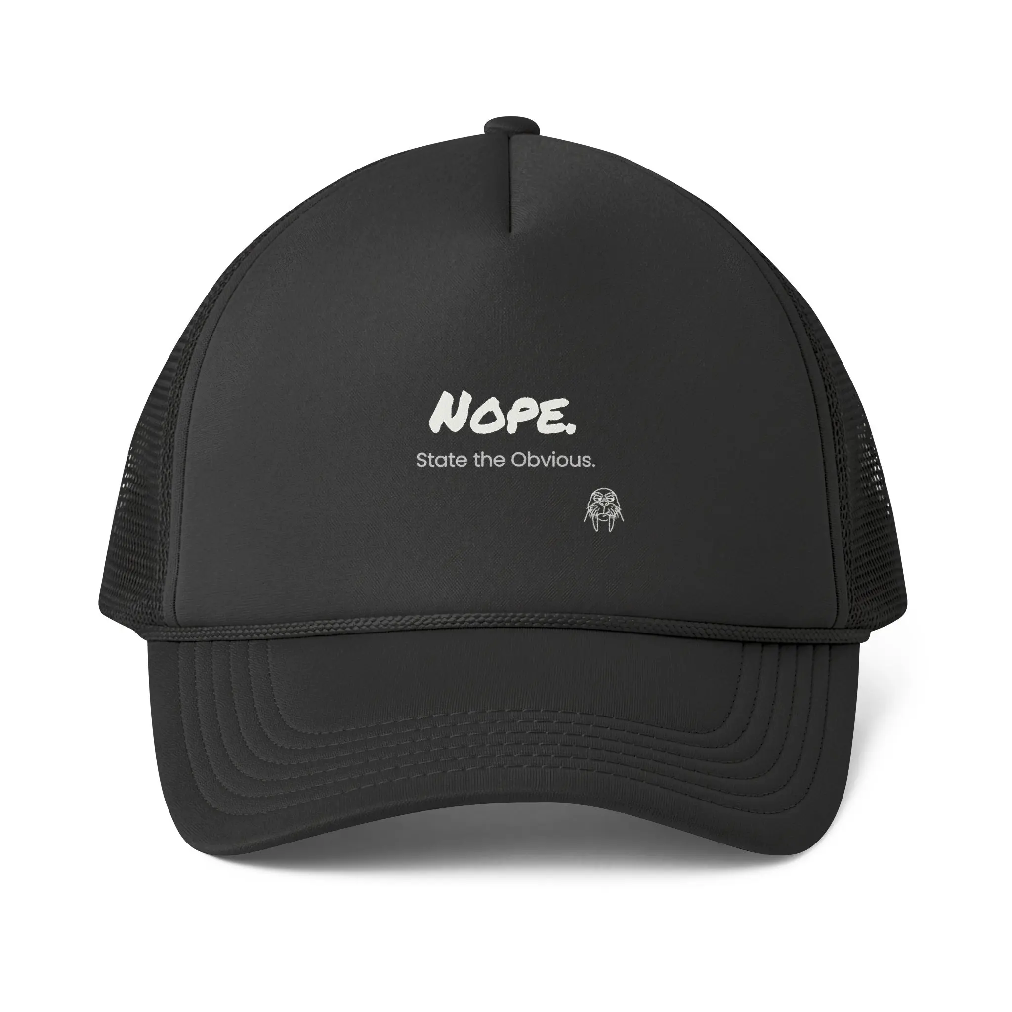 Nope State the Obvious trucker cap | sarcasm graphic hat, mesh-back cap