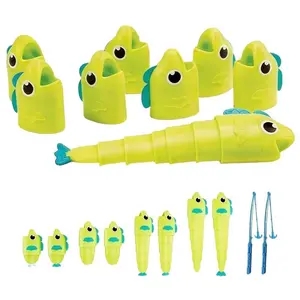 “Who Can Catch the Longest Fish?” Master Fishing Toy - 2 Magnetic Poles Educational Game Develops Reaction & Cognition，Novel Stress Relief Gift for Birthday
