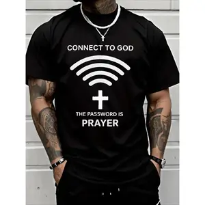 Modern - Styled T - Shirt Combining Wi - Fi Symbol And Cross With Inspiring Phrases For Devout Wearers T-Shirt For Men And Women