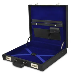 Apron Hard Case Briefcase MM  Masonic Regalia or WM Mason Size Leather Case