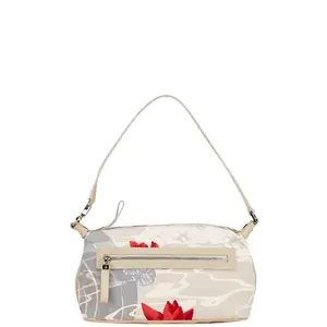 Pre-owned SALVATORE FERRAGAMO Nylon Shoulder Bags Gancini Leather Shoulder Bag